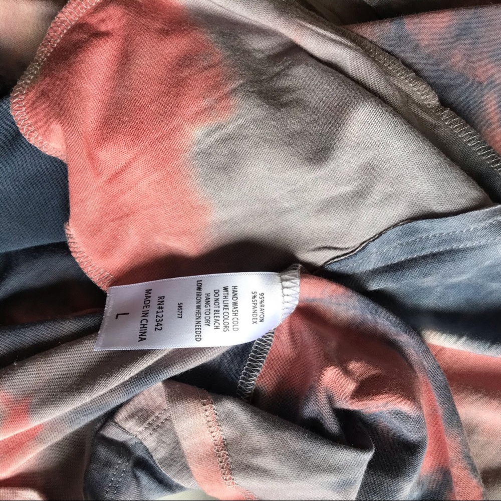 Coin 1904 Tie Dye Hooded Long Vest With Pockets - Picture 5 of 5